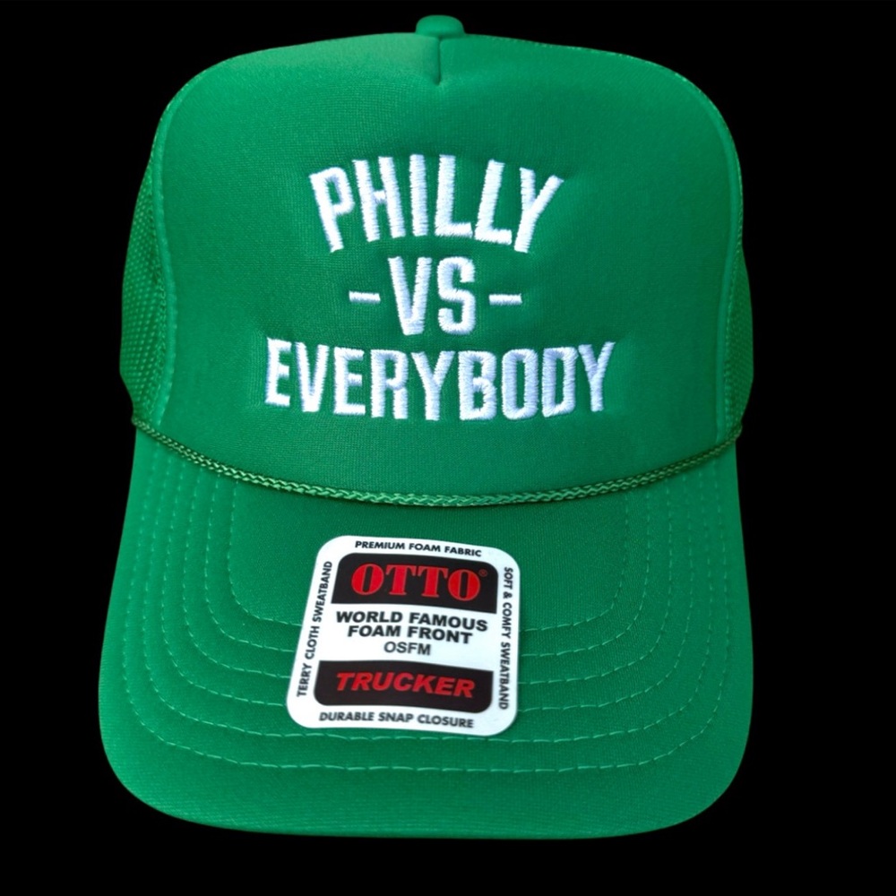 OTTO Green Trucker Hat with White Text